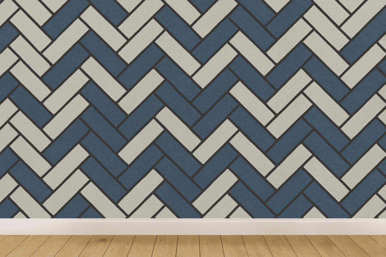 Herringbone Step Sync trendy peel wallpapers