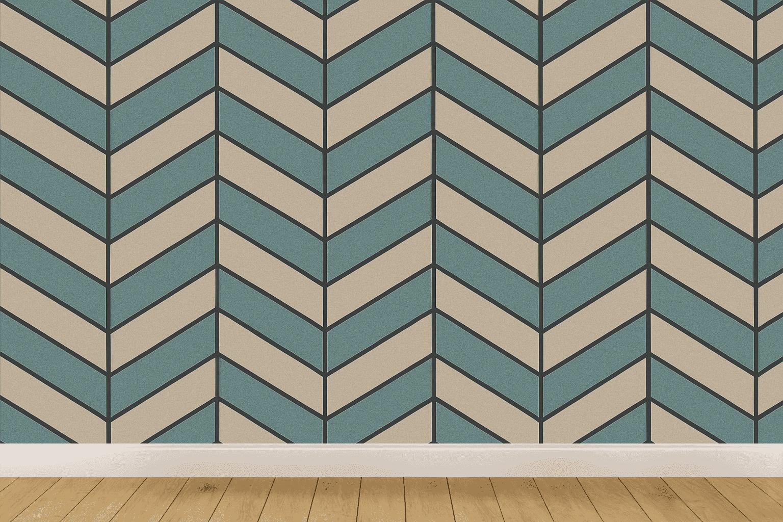 Offset Chevron Rhythm trendy peel wallpapers