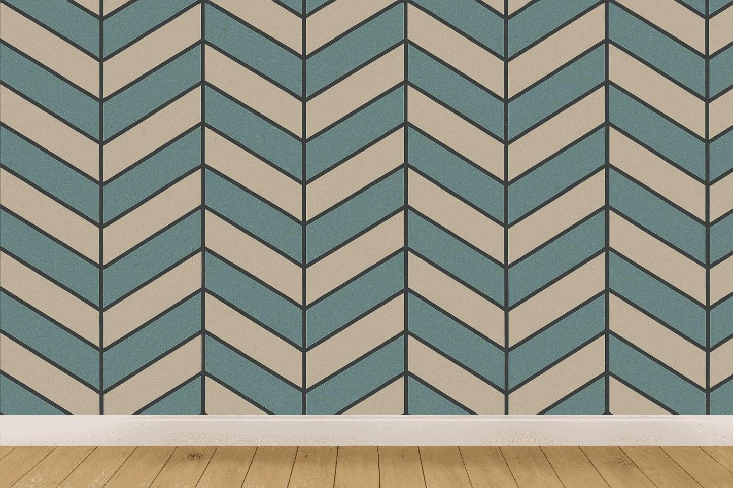Offset Chevron Rhythm trendy peel wallpapers