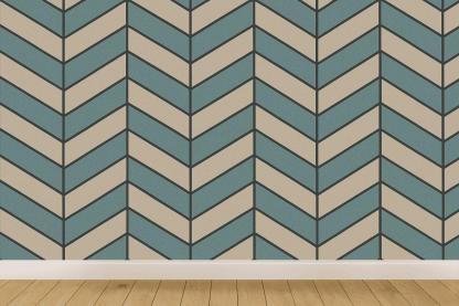 Offset Chevron Rhythm trendy peel wallpapers