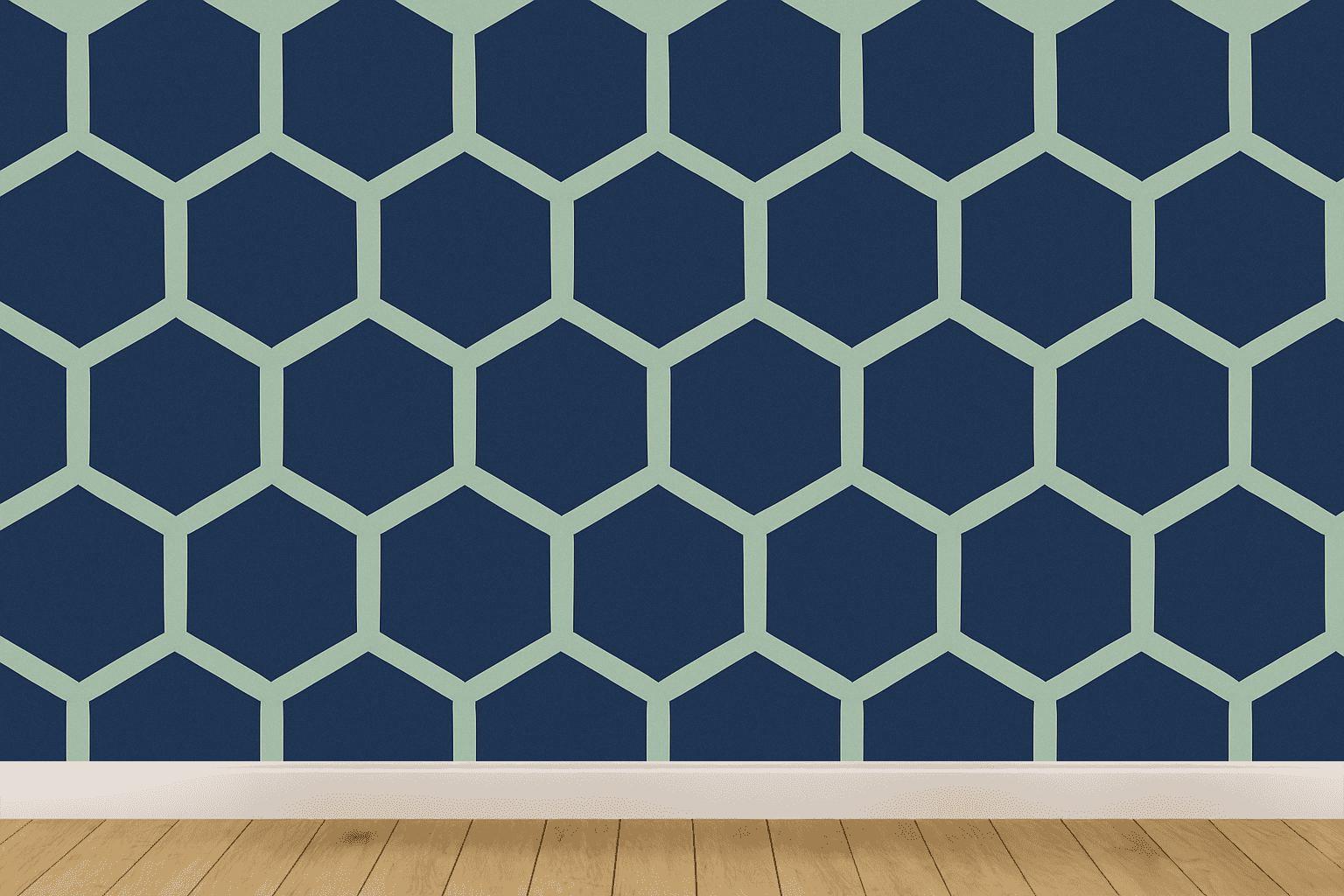 Lattice Hex Pattern Flow premium wall decorations