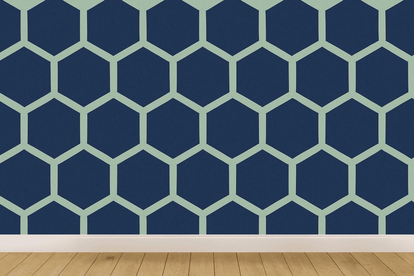 Lattice Hex Pattern Flow premium wall decorations