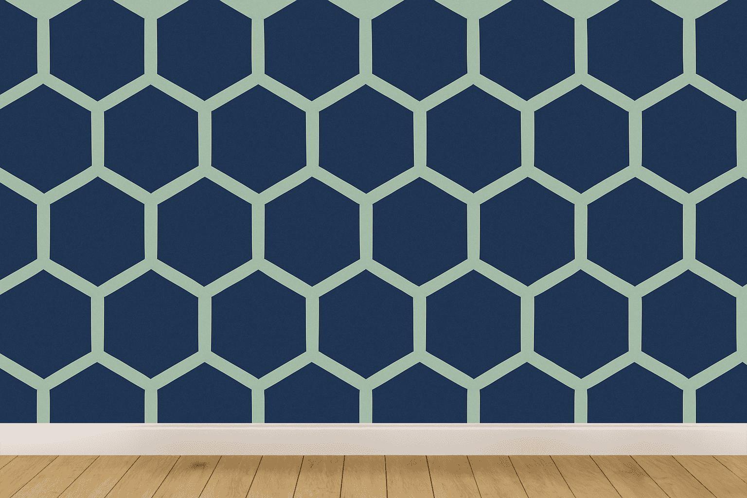 Lattice Hex Pattern Flow premium wall decorations