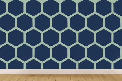 Lattice Hex Pattern Flow premium wall decorations
