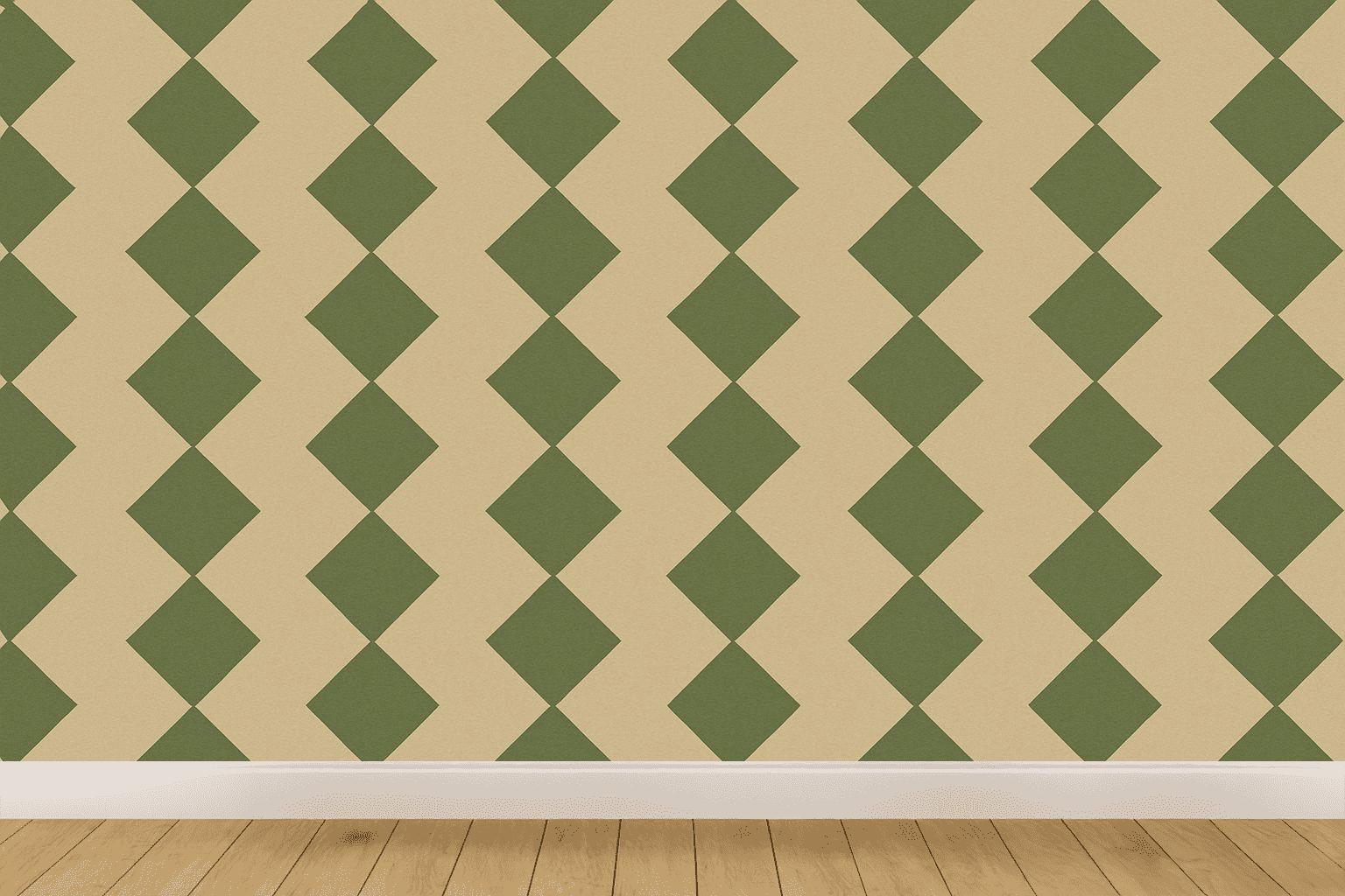 Staggered Diamond Banding wallpapers for interior design
