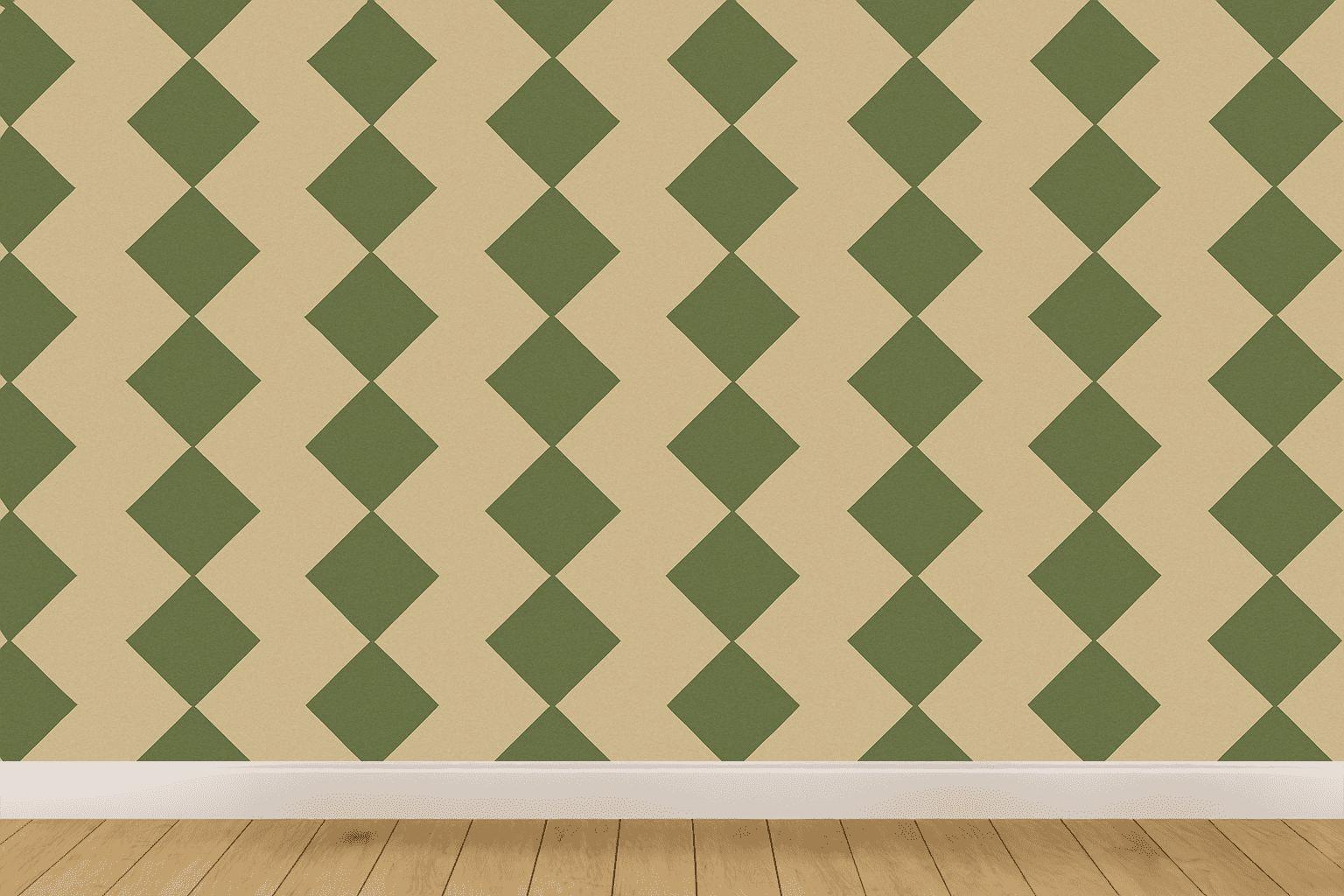 Staggered Diamond Banding wallpapers for interior design