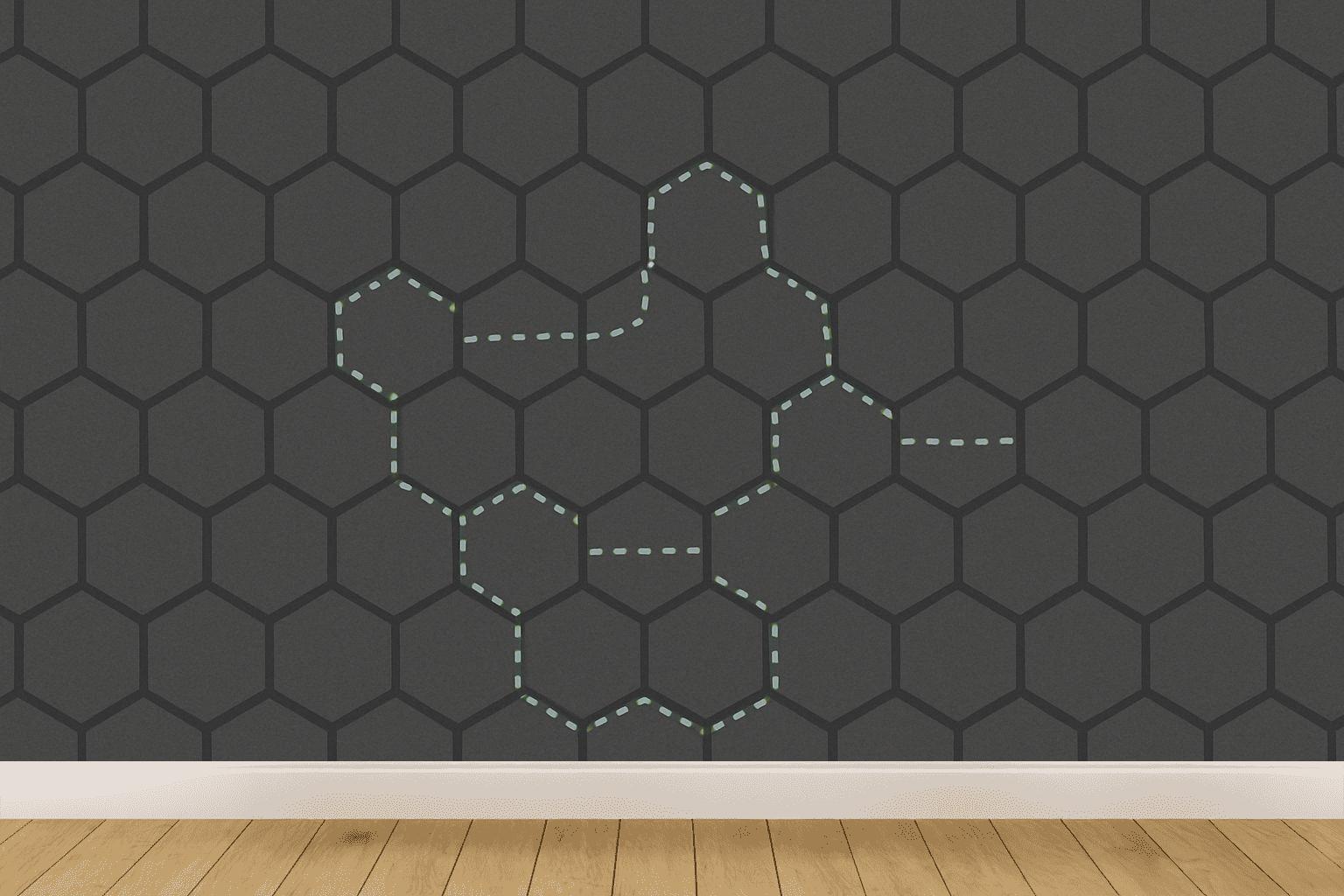 Hex Transit Lattice Premium wallpapers for interior design