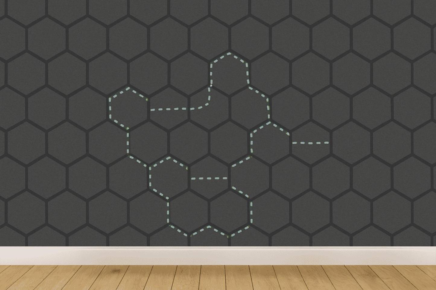 Hex Transit Lattice Premium wallpapers for interior design