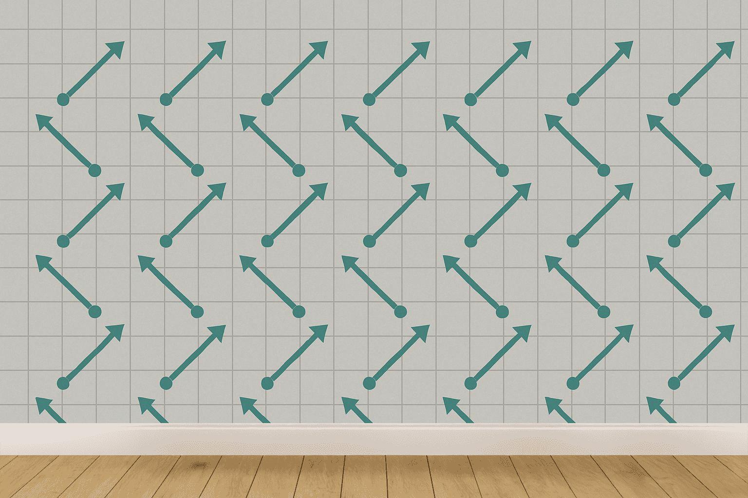 Vector Drift Grid Deluxe wallpapers for interior design