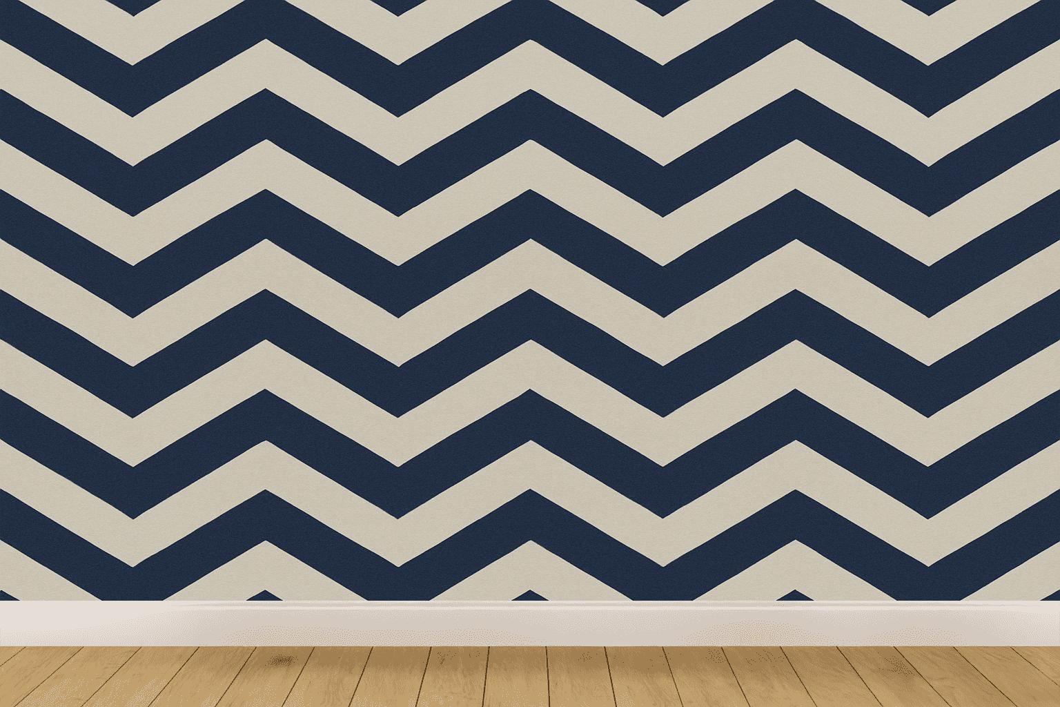Shifted Chevron Symphony personalized wall coverings