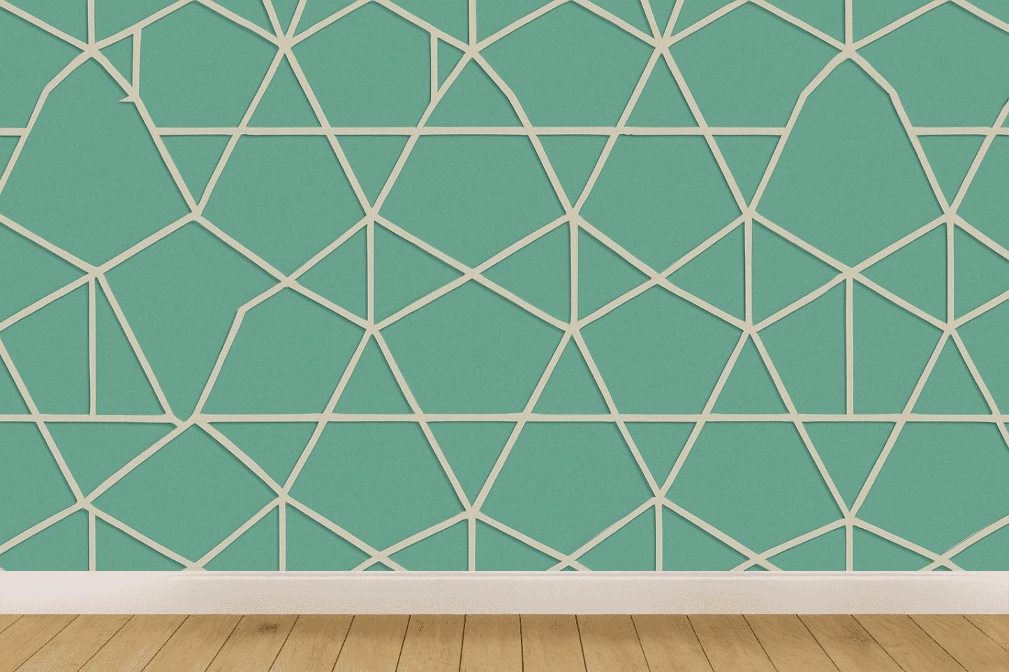 Interlocking Polygon Mesh wallpapers for interior design