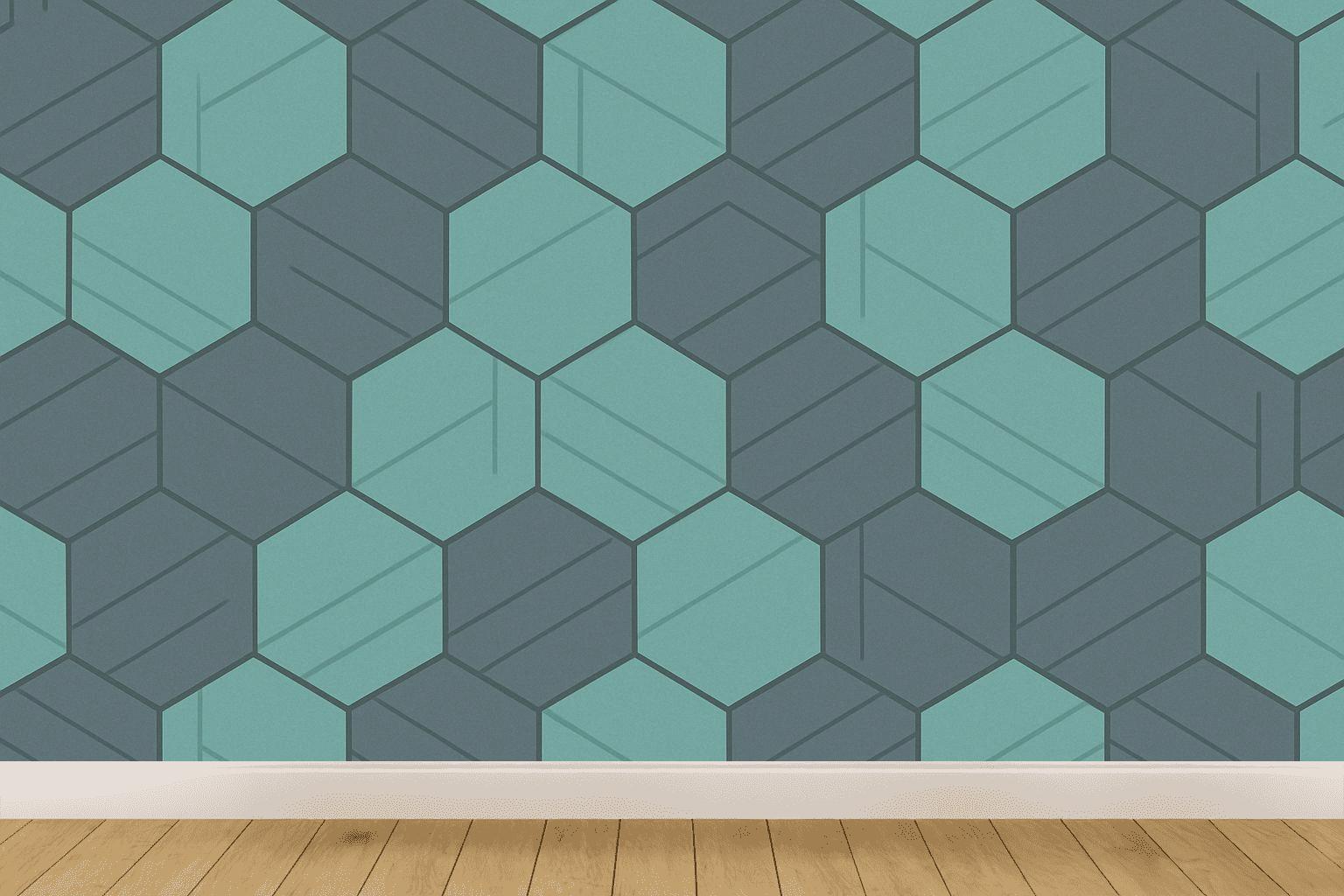 Driftwave Hexagonal Tiling personalized wall coverings
