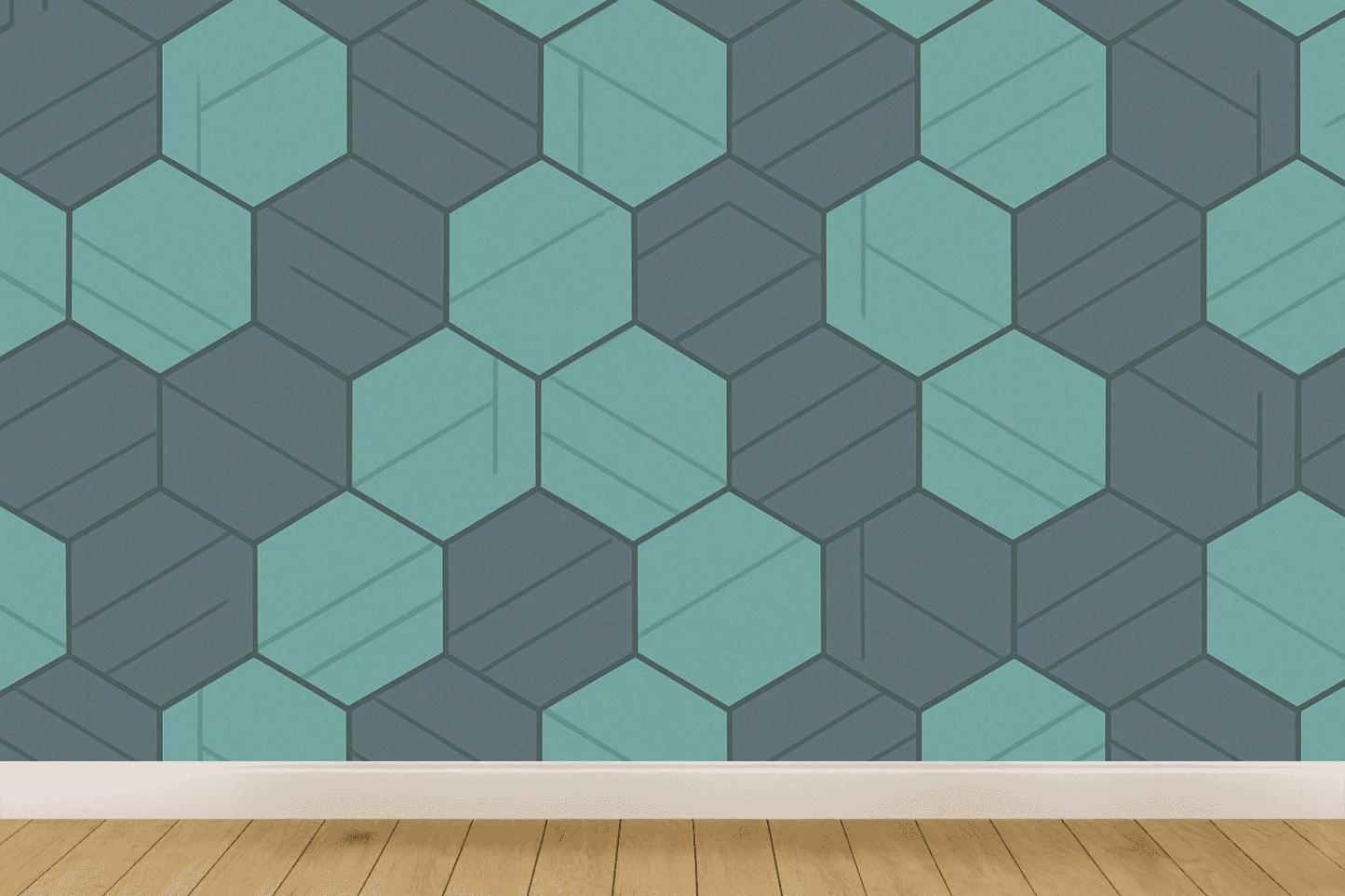 Driftwave Hexagonal Tiling personalized wall coverings