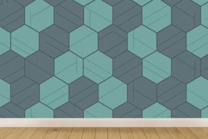 Driftwave Hexagonal Tiling personalized wall coverings