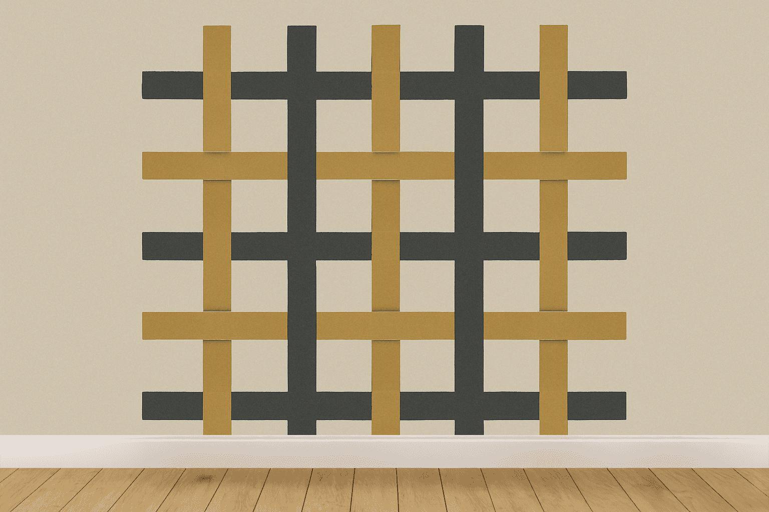 Banded Interwoven Lattice wallpapers for interior design