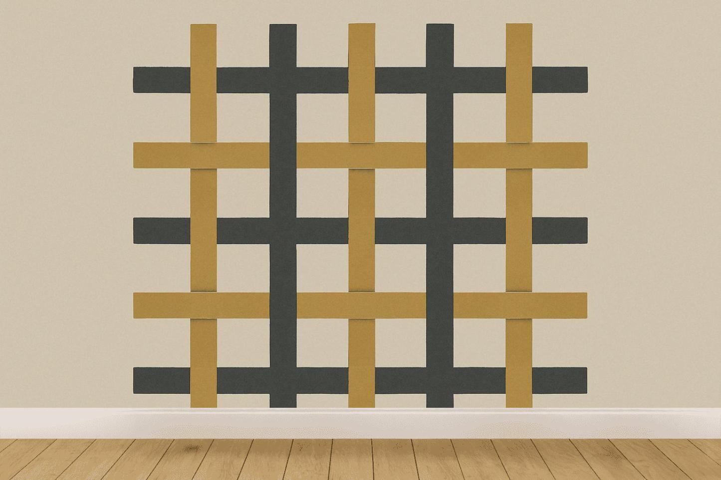 Banded Interwoven Lattice wallpapers for interior design