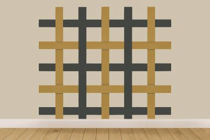 Banded Interwoven Lattice wallpapers for interior design