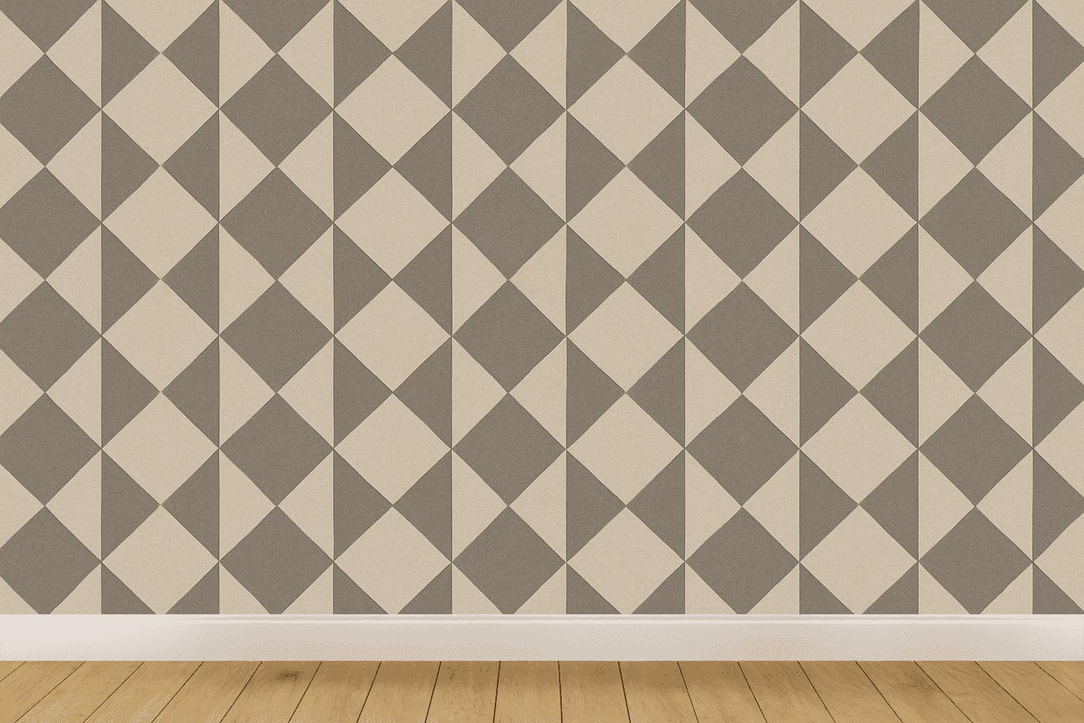 Stacked Diamond Panel Elegance stylish home wallpapers