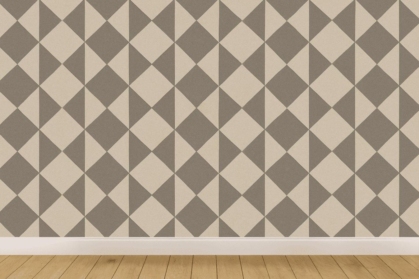 Stacked Diamond Panel Elegance stylish home wallpapers