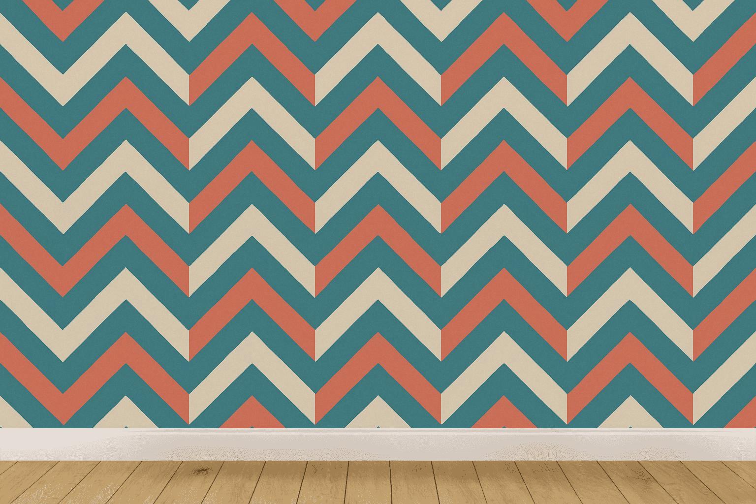 Cascade Chevron Field personalized wall coverings