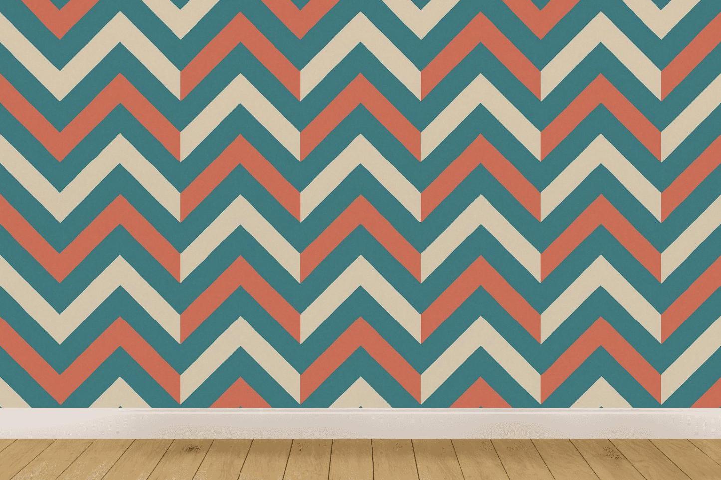 Cascade Chevron Field personalized wall coverings
