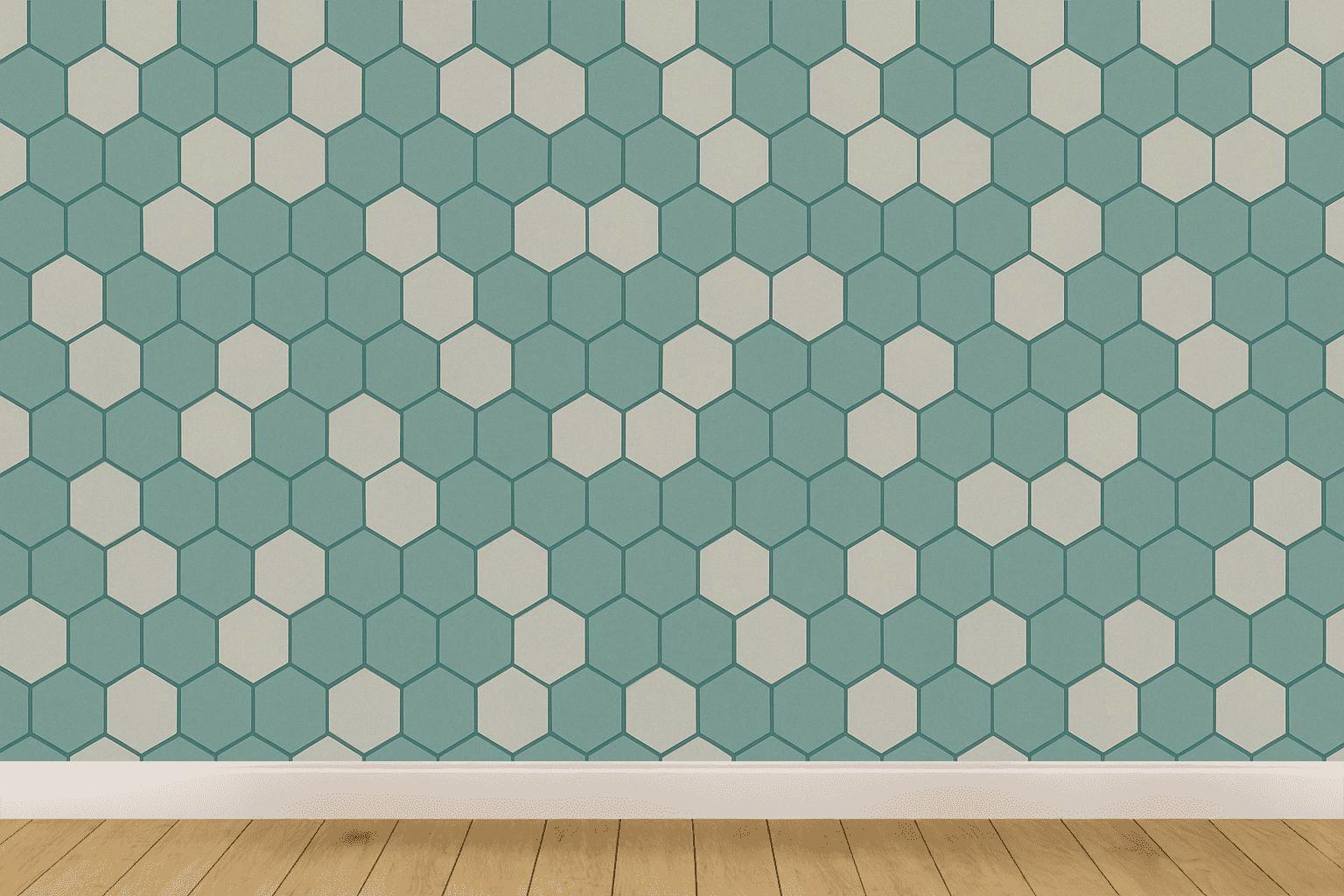 Flowing Grid Hexagonal Rhythm premium wall decorations