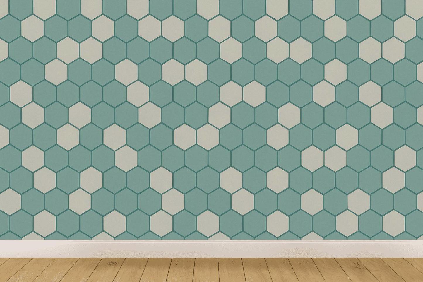 Flowing Grid Hexagonal Rhythm premium wall decorations