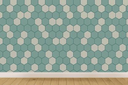 Flowing Grid Hexagonal Rhythm premium wall decorations