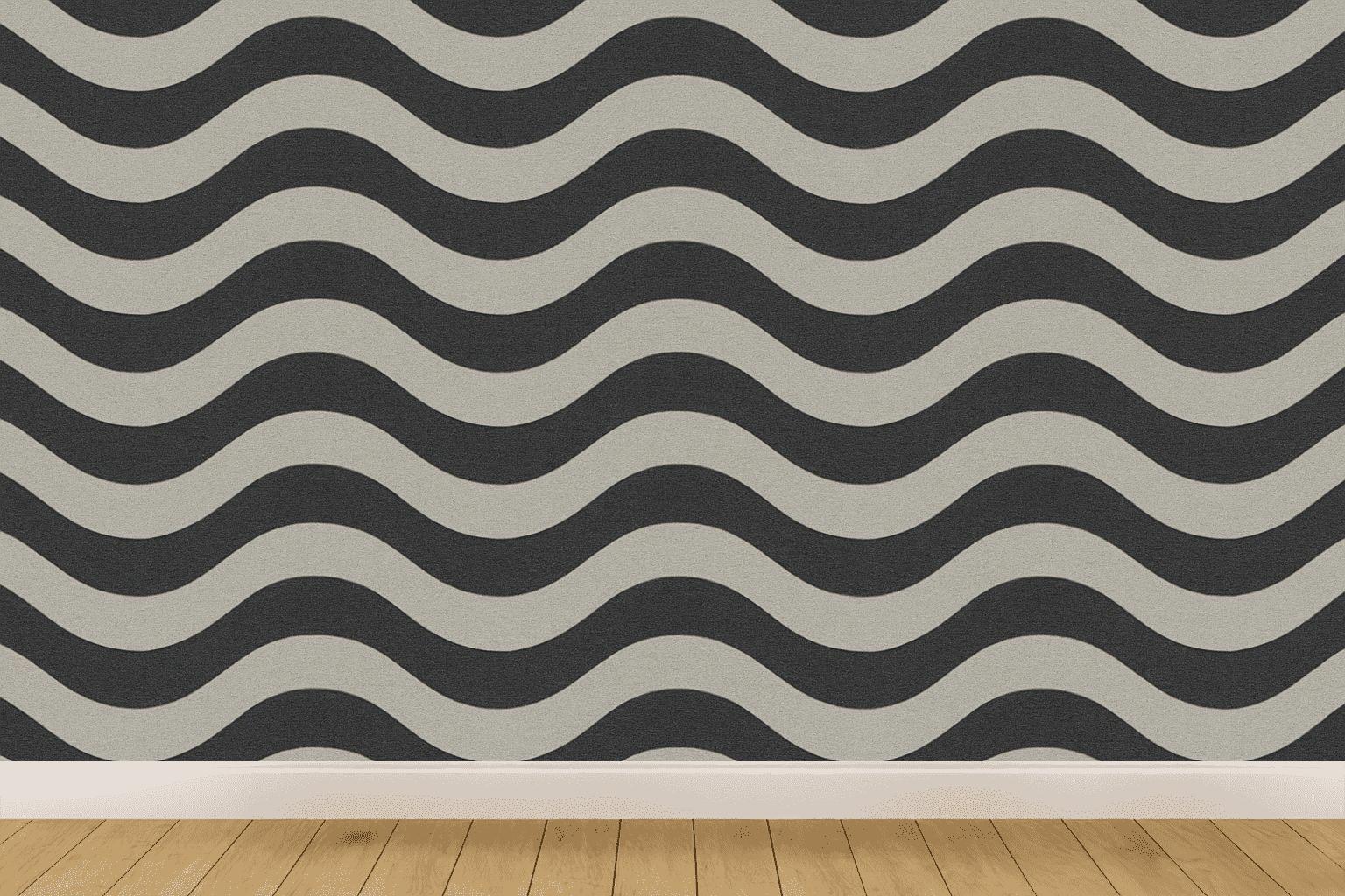 Linear Modular Sine Stripe Mosaic trendy peel wallpapers