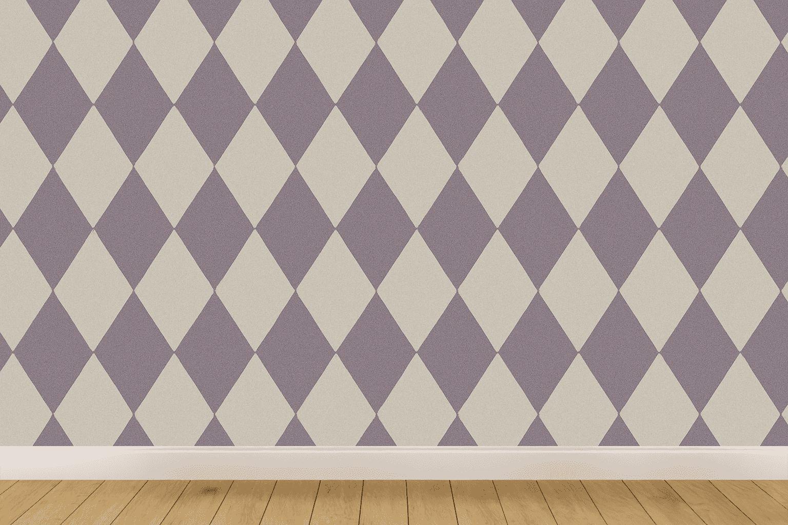 Stacked Diamond Banded Rhythm premium wall decorations