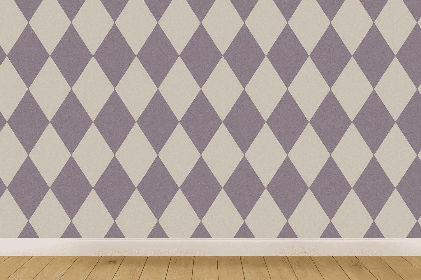 Stacked Diamond Banded Rhythm premium wall decorations