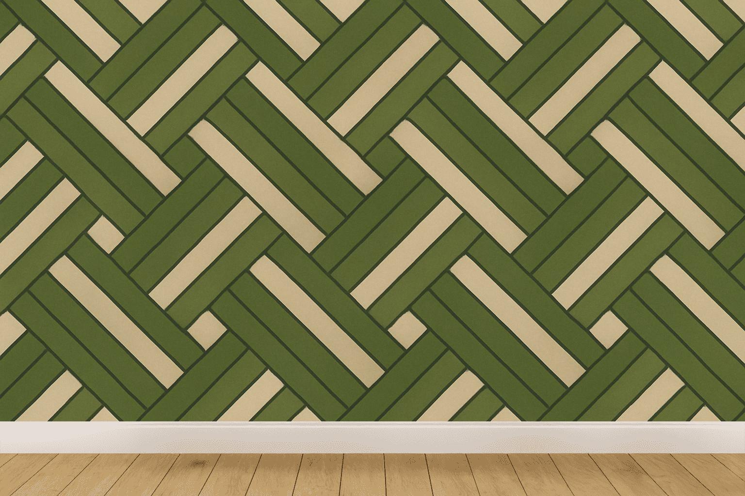 Interlaced Parallel Rail Weave personalized wall coverings