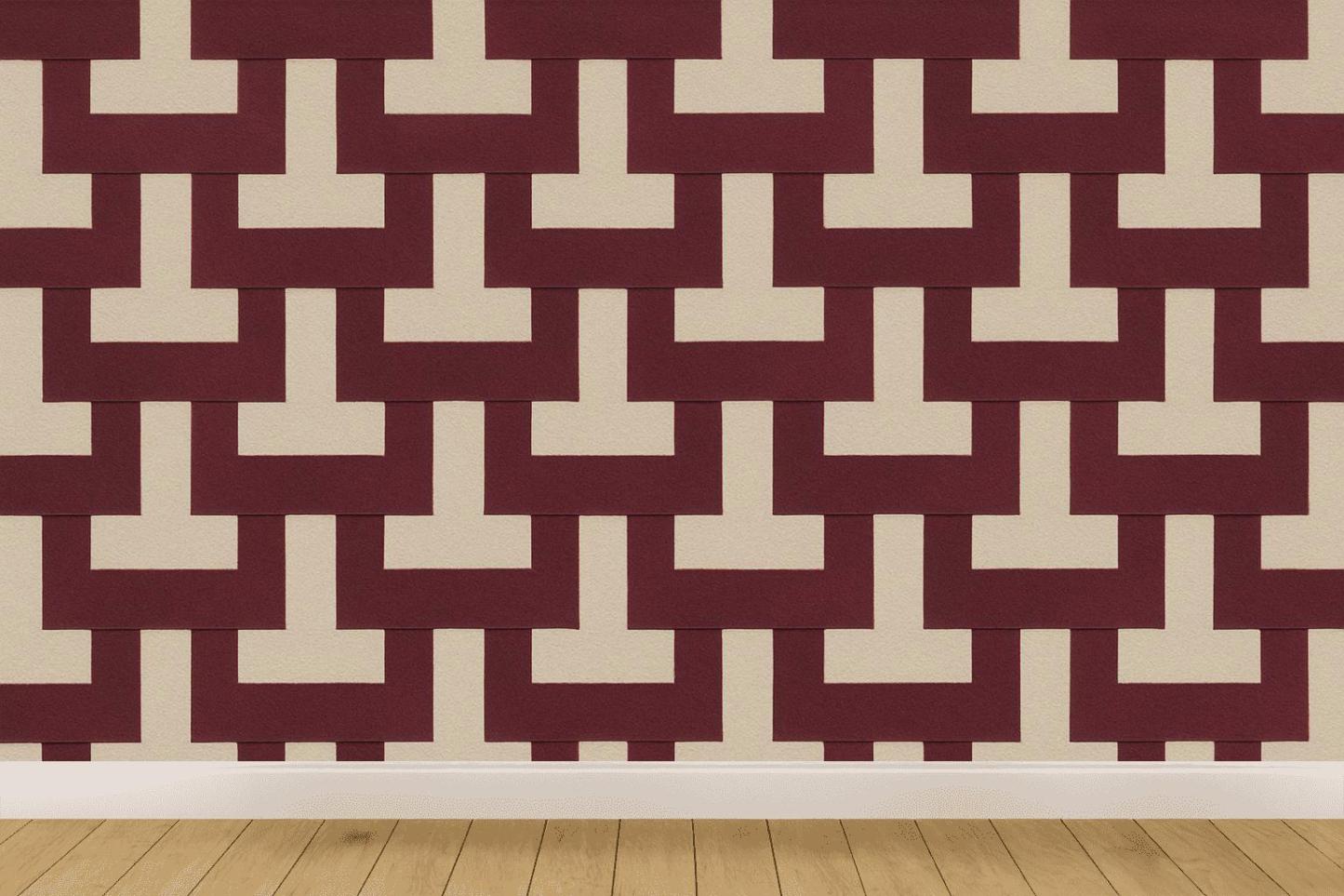 Banded Step Weave Design personalized wall coverings