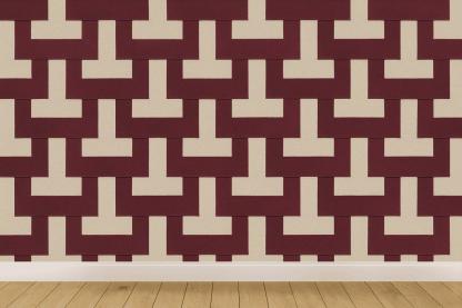 Banded Step Weave Design personalized wall coverings