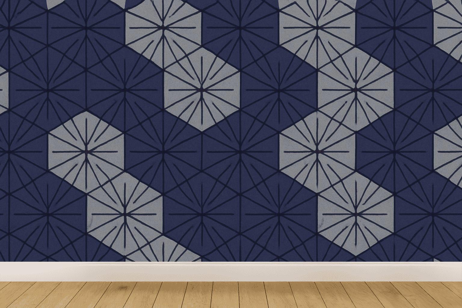 Modular Hex Tile Cascade personalized wall coverings