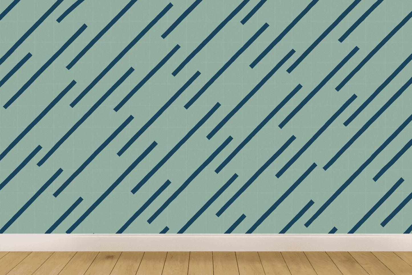 Rhythmic Diagonal Rail Study wallpapers for interior design