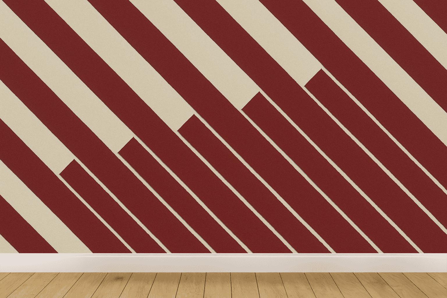 Parallel Diagonal Shift Stripes trendy peel wallpapers