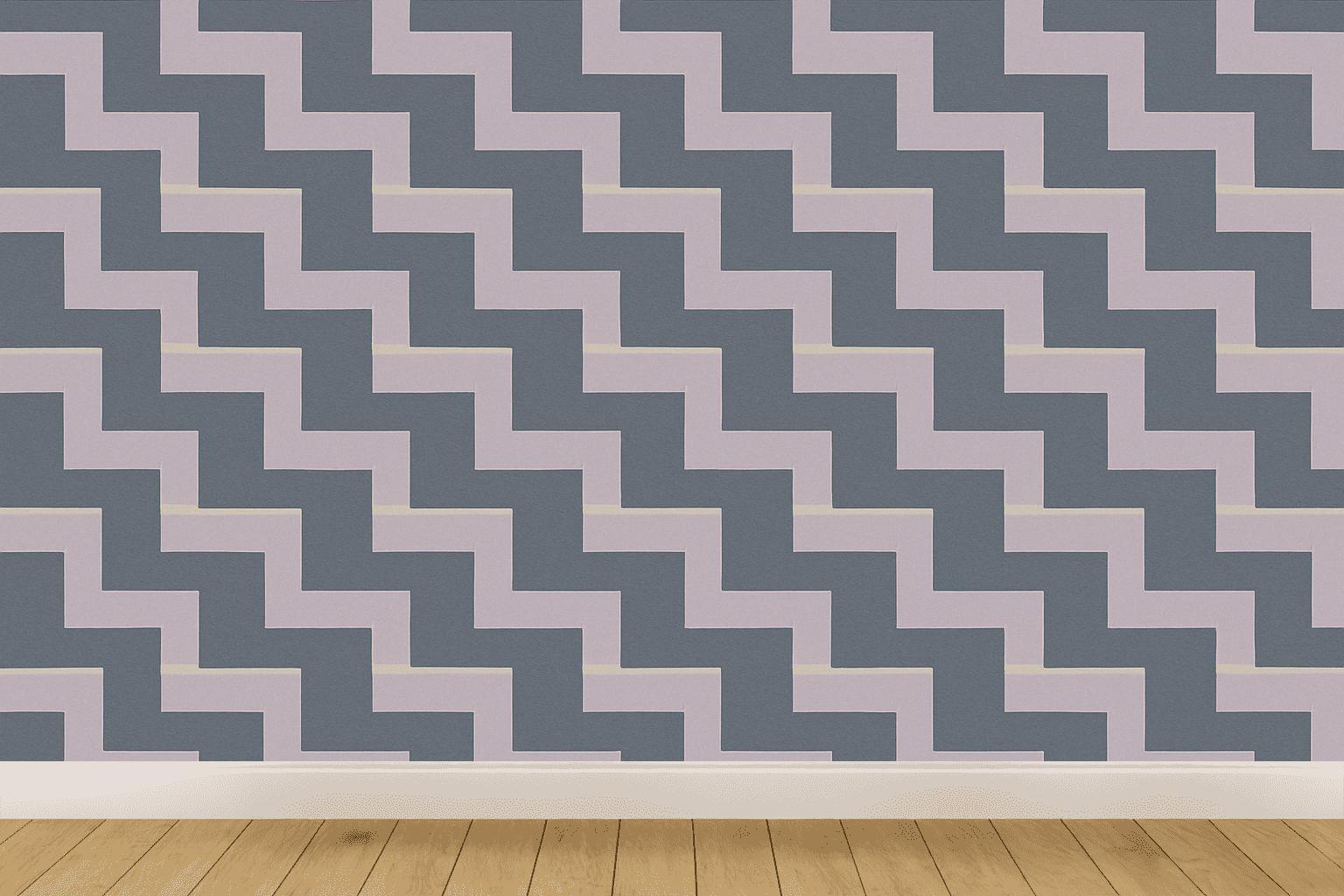 Banded Step Motif Grid custom wallpapers