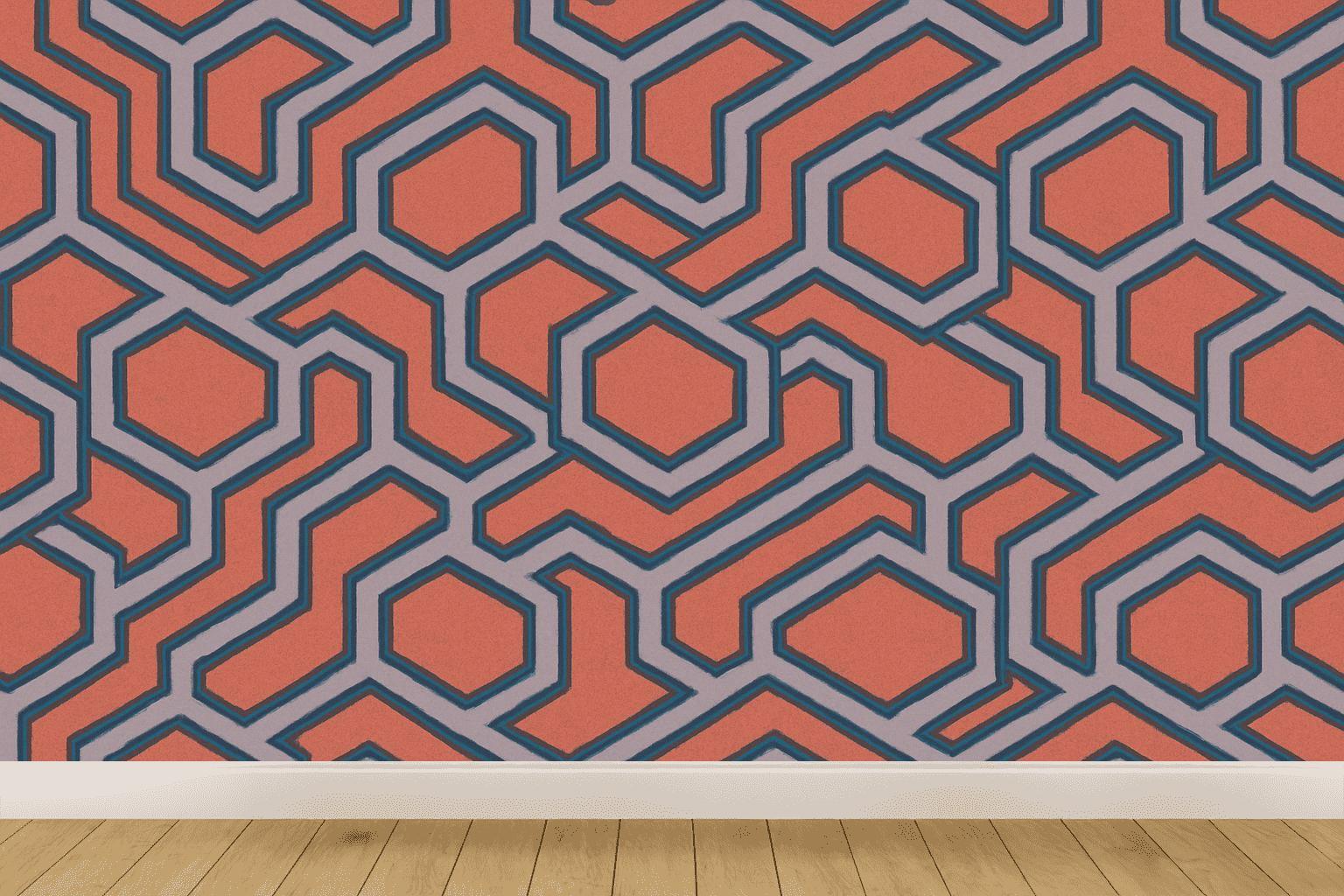 Iterative Polygonal Track stylish home wallpapers