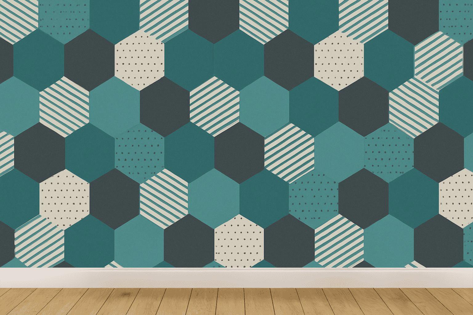 Avant Garde Hex Pulse Grid personalized wall coverings