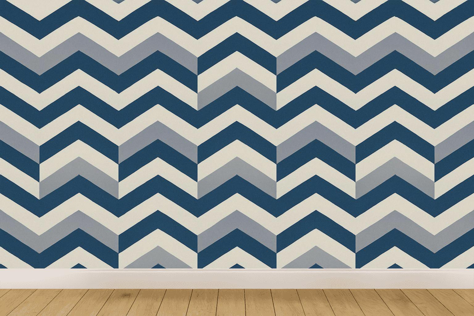 Chevron Sync Study Deluxe designer printed wallpapers
