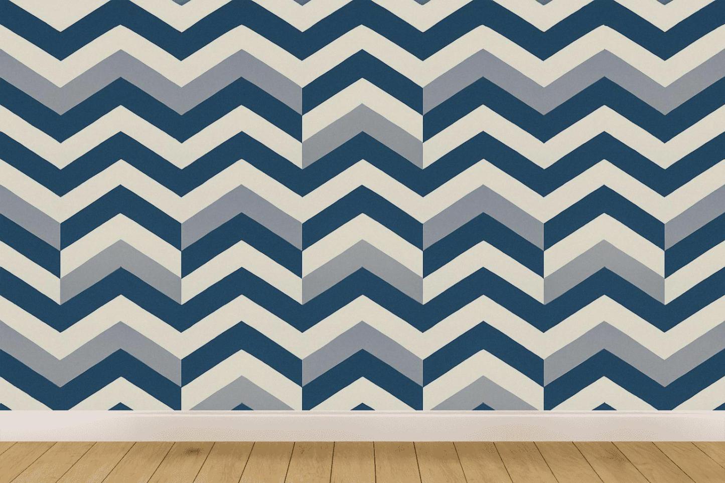 Chevron Sync Study Deluxe designer printed wallpapers
