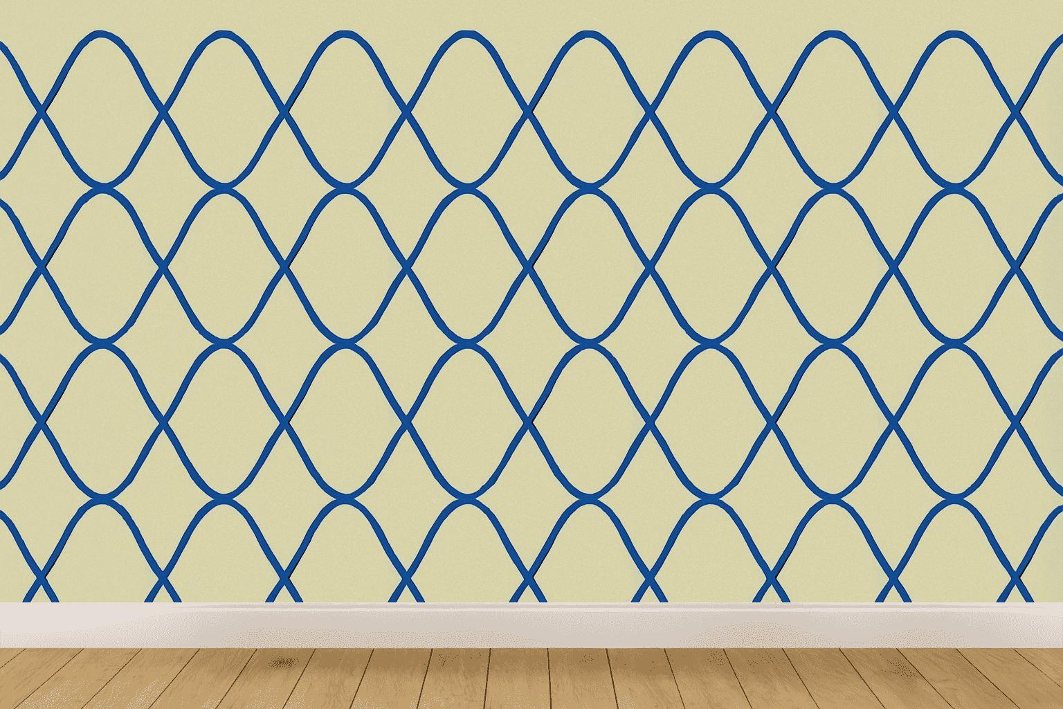 Classic Sine Crosshatch Array wallpapers for interior design