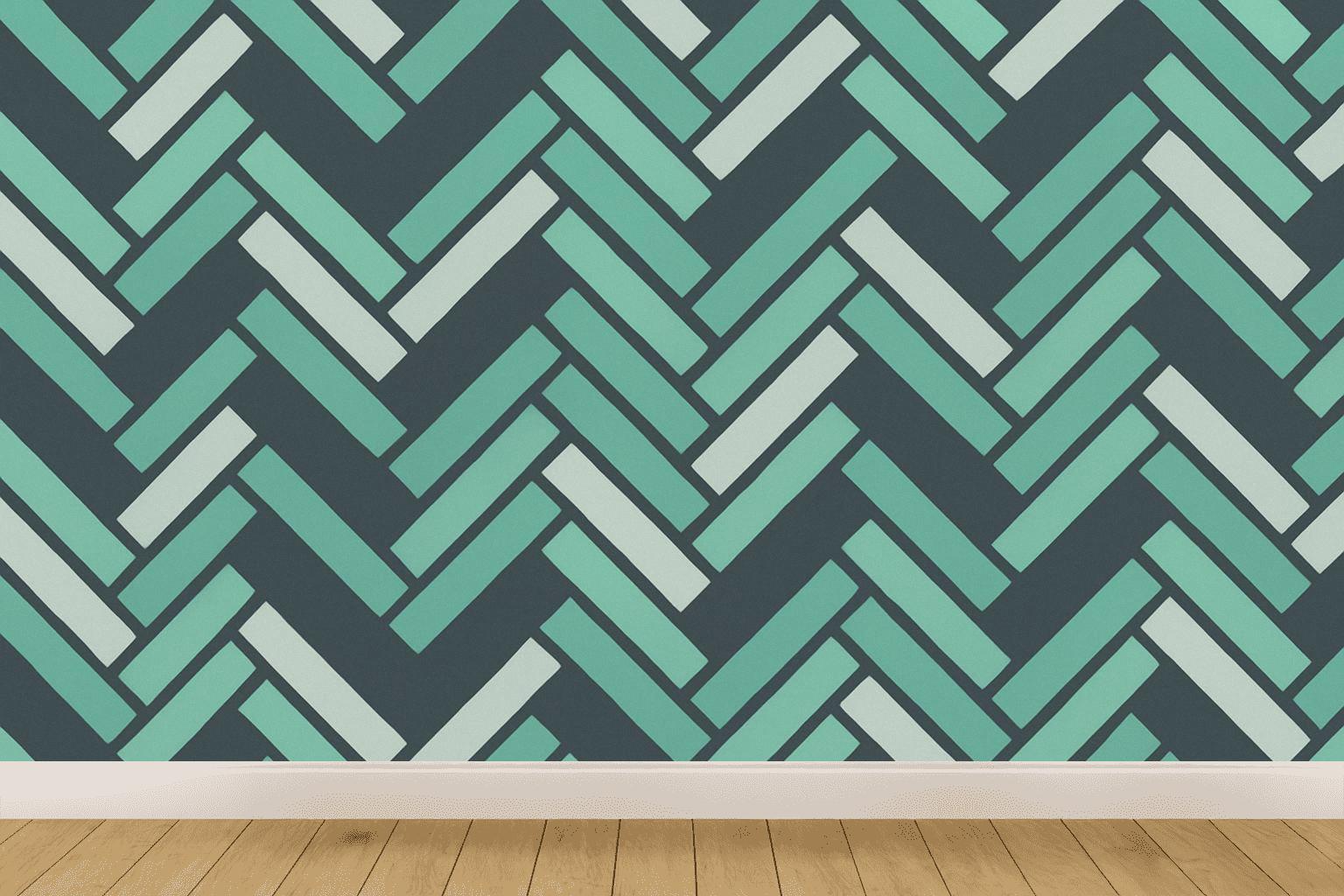 Prime Staggered Herringbone Stream premium wall decorations