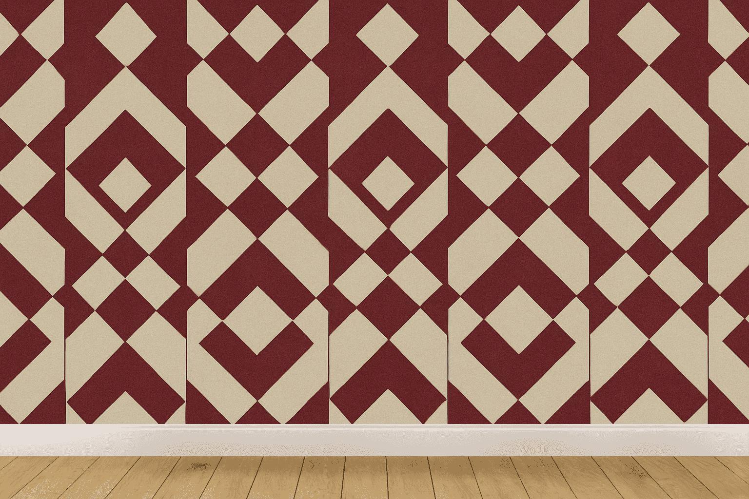 Stacked Diamond Modular Weave wallpapers for interior design
