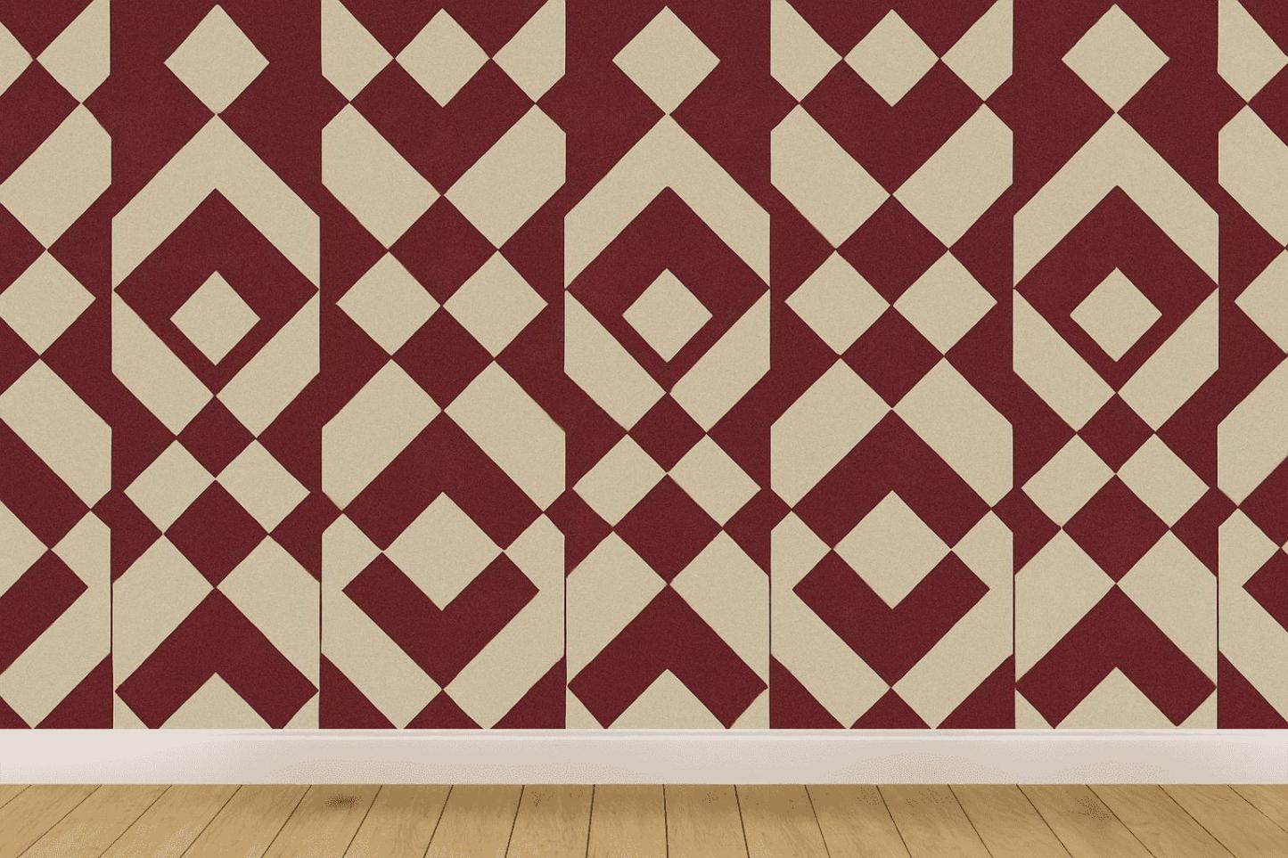 Stacked Diamond Modular Weave wallpapers for interior design