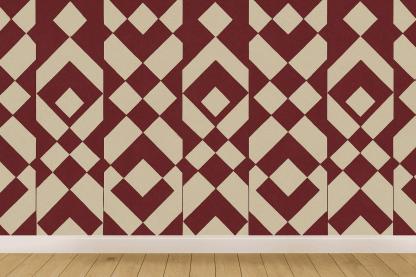Stacked Diamond Modular Weave wallpapers for interior design