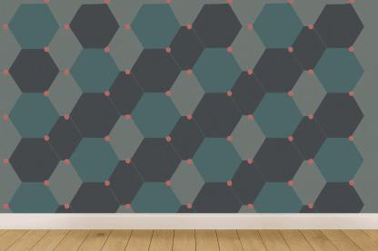Hex Drift Lattice Reverb personalized wall coverings