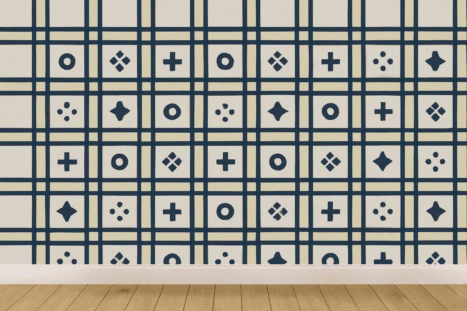 Parallel Crossline Study designer printed wallpapers