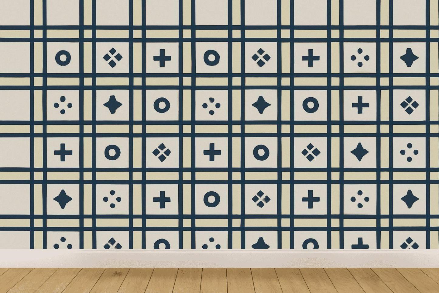 Parallel Crossline Study designer printed wallpapers